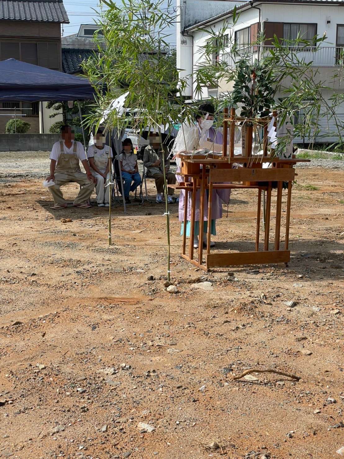 大牟田市でデザイン住宅なら松永建設まで！地鎮祭を行いました。